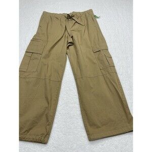 Gap Women Cargo Pants Women Khaki High Rise Wide Leg Boho City Retro Size XL NWT